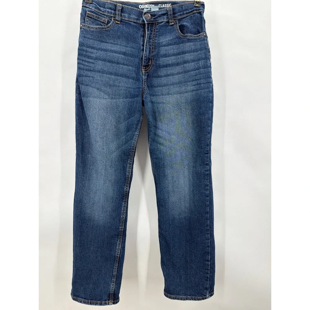OshKosh Bgosh Classic Straight Leg Jeans Medium Wash Blue Denim‎ Boys Size 14R